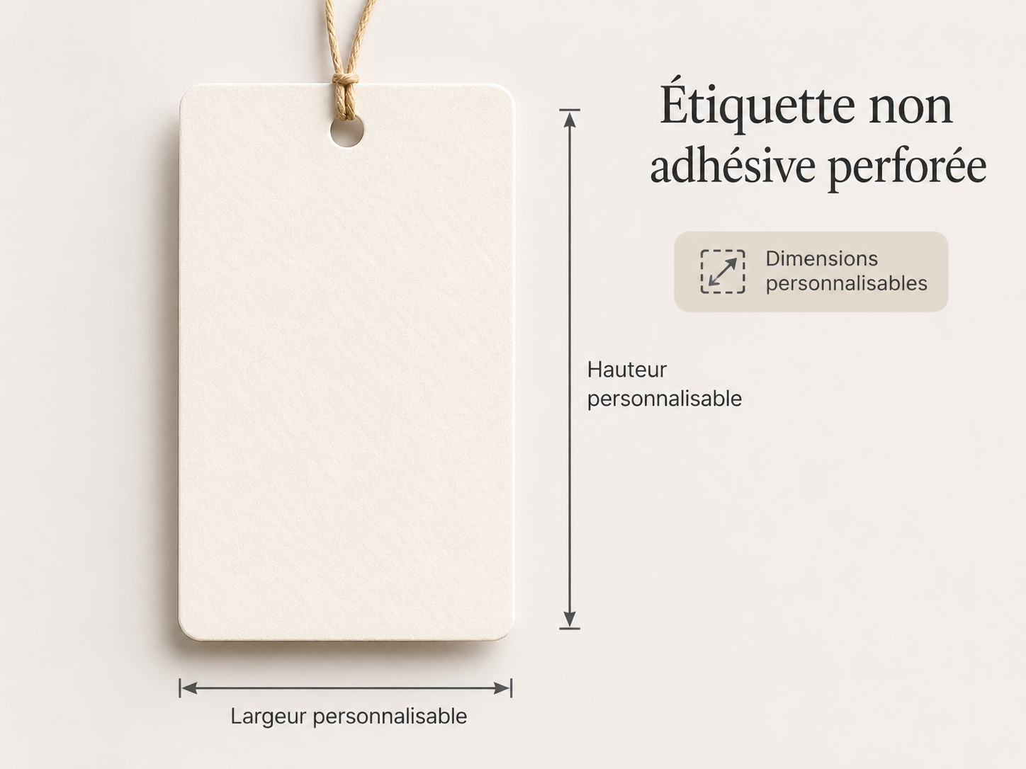Etiquettes perforées rectangles