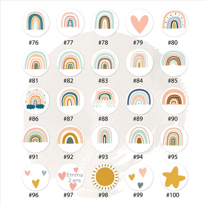 Étiquettes perforées rondes diamètre 50mm personnalisables