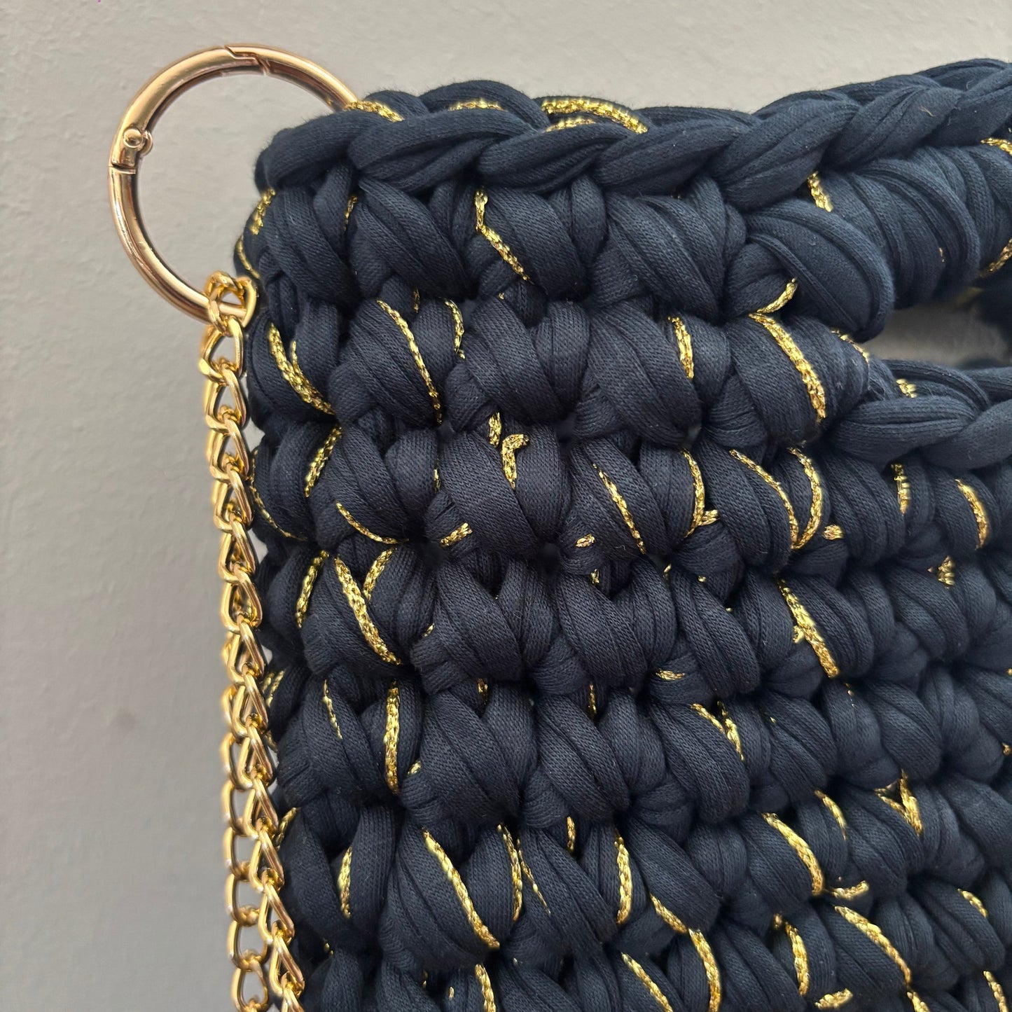 Sac tendance bleu nuit profonde en crochet