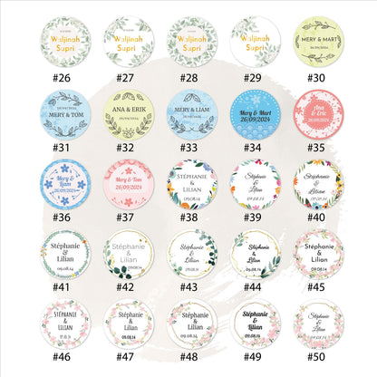 Étiquettes perforées rondes diamètre 50mm personnalisables