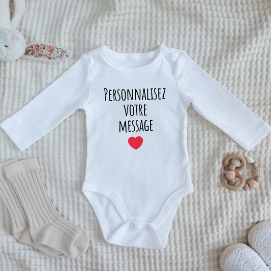 Body bébé personnalisé à manches longues