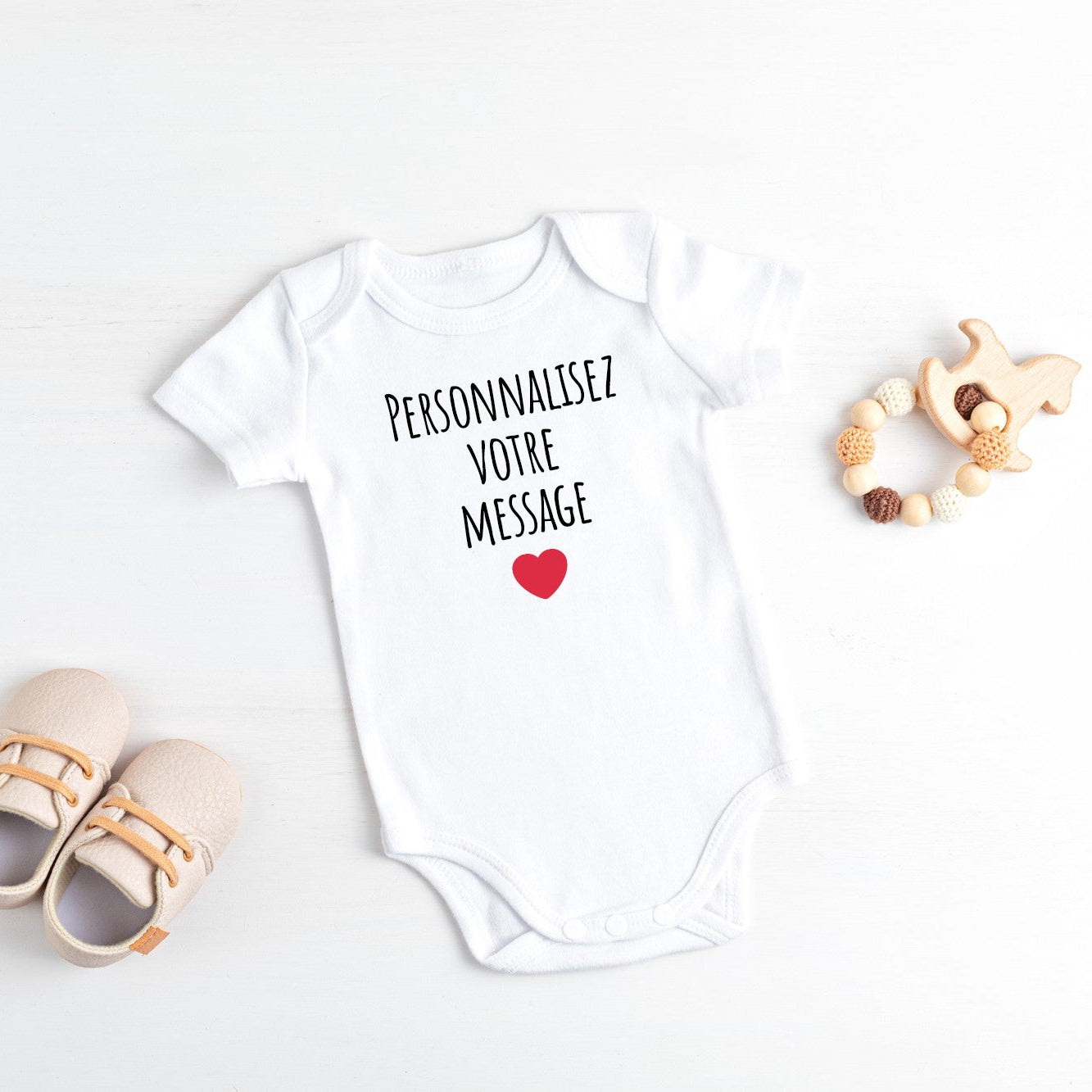 Body bébé personnalisé à manches courtes