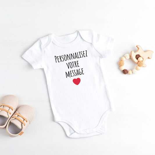 Body bébé personnalisé à manches courtes