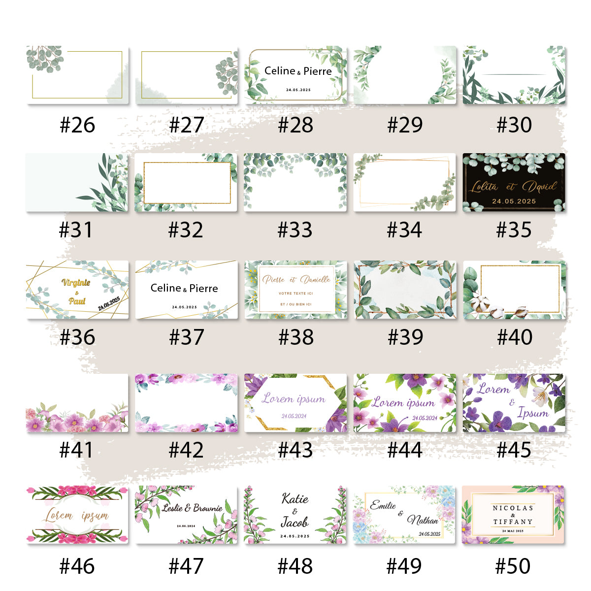 Etiquettes adhésives rectangles 35mm x 20mm personnalisables