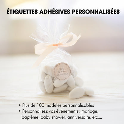 Etiquettes adhésives rondes diamètre 30mm personnalisables